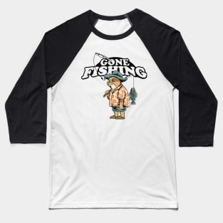 Gone Fishing Baseball T-Shirt